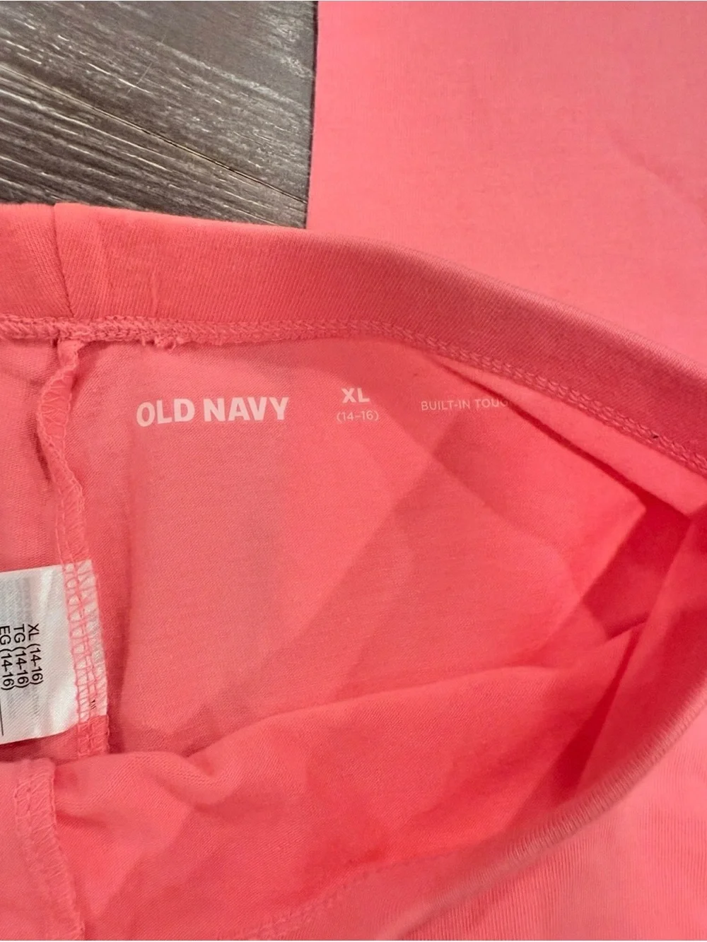 Old Navy Coral Pink Kids Leggings with Ankle Lattice